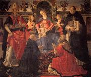GHIRLANDAIO, Domenico Madonna and Child Enthroned between Angels and Saints Germany oil painting artist